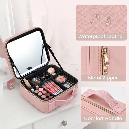 Makeup Bag With Led Mirror