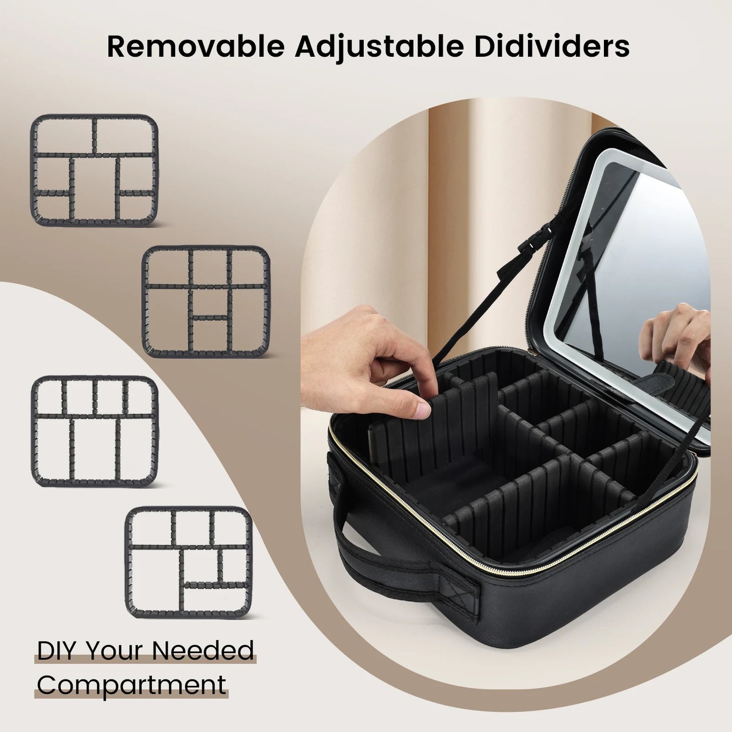 Makeup Bag With Led Mirror