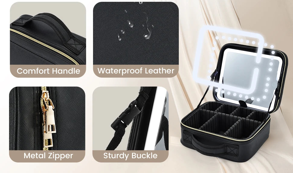 Makeup Bag With Led Mirror